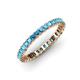 4 - Allie 2.50 mm Princess Cut London Blue Topaz Eternity Band 