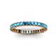 3 - Allie 2.50 mm Princess Cut London Blue Topaz Eternity Band 