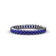 1 - Allie 2.50 mm Princess Cut Blue Sapphire Eternity Band 