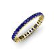 4 - Allie 2.50 mm Princess Cut Blue Sapphire Eternity Band 