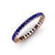 4 - Allie 2.50 mm Princess Cut Blue Sapphire Eternity Band 