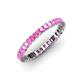 4 - Allie 2.50 mm Princess Cut Pink Sapphire Eternity Band 