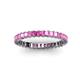 3 - Allie 2.50 mm Princess Cut Pink Sapphire Eternity Band 