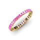 4 - Allie 2.50 mm Princess Cut Pink Sapphire Eternity Band 