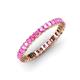 4 - Allie 2.50 mm Princess Cut Pink Sapphire Eternity Band 