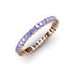 4 - Allie 2.50 mm Princess Cut Tanzanite Eternity Band 