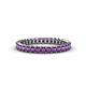 1 - Allie 2.50 mm Princess Cut Amethyst Eternity Band 