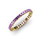 4 - Allie 2.50 mm Princess Cut Amethyst Eternity Band 