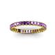 3 - Allie 2.50 mm Princess Cut Amethyst Eternity Band 