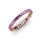 4 - Allie 2.50 mm Princess Cut Amethyst Eternity Band 