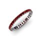 4 - Allie 2.50 mm Princess Cut Red Garnet Eternity Band 