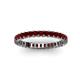 3 - Allie 2.50 mm Princess Cut Red Garnet Eternity Band 