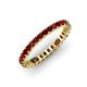 4 - Allie 2.50 mm Princess Cut Red Garnet Eternity Band 
