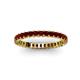3 - Allie 2.50 mm Princess Cut Red Garnet Eternity Band 