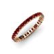 4 - Allie 2.50 mm Princess Cut Red Garnet Eternity Band 