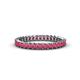 1 - Allie 2.50 mm Princess Cut Rhodolite Garnet Eternity Band 