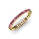4 - Allie 2.50 mm Princess Cut Rhodolite Garnet Eternity Band 