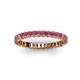 3 - Allie 2.50 mm Princess Cut Rhodolite Garnet Eternity Band 
