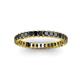 3 - Allie 2.50 mm Princess Cut Black Diamond Eternity Band 