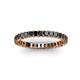 3 - Allie 2.50 mm Princess Cut Black Diamond Eternity Band 