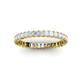3 - Allie 2.50 mm Princess Cut White Sapphire Eternity Band 