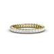 1 - Allie 2.50 mm Princess Cut White Sapphire Eternity Band 