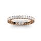 3 - Allie 2.50 mm Princess Cut White Sapphire Eternity Band 