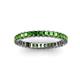 3 - Allie 2.50 mm Princess Cut Green Garnet Eternity Band 