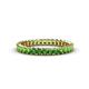 1 - Allie 2.50 mm Princess Cut Green Garnet Eternity Band 