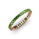 4 - Allie 2.50 mm Princess Cut Green Garnet Eternity Band 