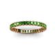 3 - Allie 2.50 mm Princess Cut Green Garnet Eternity Band 