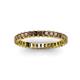 3 - Allie 2.50 mm Princess Cut Smoky Quartz Eternity Band 