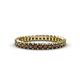 1 - Allie 2.50 mm Princess Cut Smoky Quartz Eternity Band 