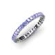 4 - Allie 2.50 mm Princess Cut Tanzanite Eternity Band 