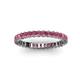 3 - Allie 2.50 mm Princess Cut Rhodolite Garnet Eternity Band 