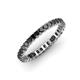 4 - Allie 2.50 mm Princess Cut Black Diamond Eternity Band 