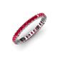 4 - Allie 2.50 mm Princess Cut Ruby Eternity Band 