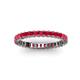 3 - Allie 2.50 mm Princess Cut Ruby Eternity Band 