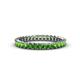 1 - Allie 2.50 mm Princess Cut Green Garnet Eternity Band 