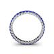 5 - Allie 2.50 mm Princess Cut Blue Sapphire Eternity Band 