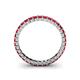 5 - Allie 2.50 mm Princess Cut Ruby Eternity Band 