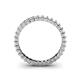 5 - Allie 2.50 mm Princess Cut White Sapphire Eternity Band 