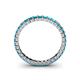 5 - Allie 2.50 mm Princess Cut Blue Diamond Eternity Band 