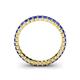5 - Allie 2.50 mm Princess Cut Blue Sapphire Eternity Band 