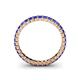 5 - Allie 2.50 mm Princess Cut Blue Sapphire Eternity Band 