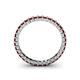 5 - Allie 2.50 mm Princess Cut Red Garnet Eternity Band 
