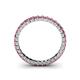 5 - Allie 2.50 mm Princess Cut Rhodolite Garnet Eternity Band 
