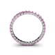 5 - Allie 2.50 mm Princess Cut Pink Sapphire Eternity Band 