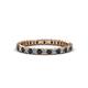 1 - Allie 2.00 mm Black and White Diamond Eternity Band 