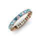 1 - Allie London Blue Topaz and Diamond Eternity Band 